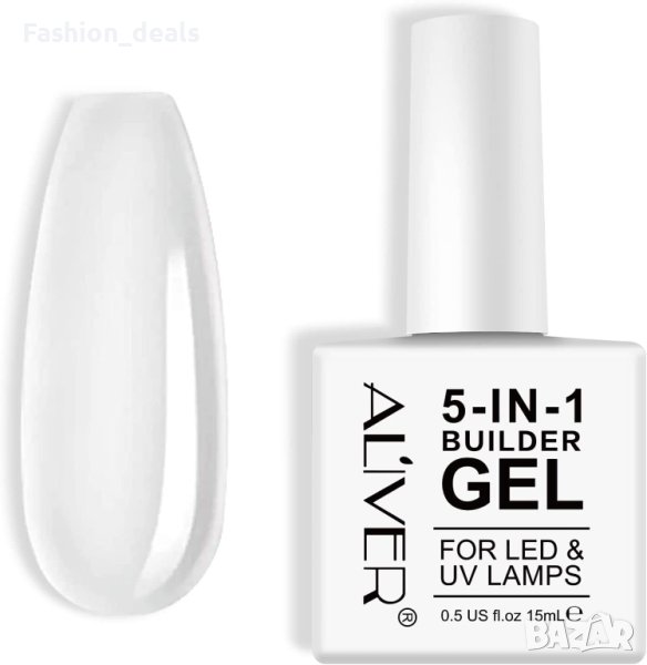 Нов 5 в 1 изграждащ гел UV/LED лак за твърди здрави нокти маникюр жени, снимка 1
