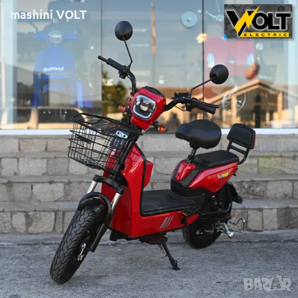 Двуместен електрически скутер велосипед с педали BULLMAX BUZZ 16" джанти, 750W, 12Ah, снимка 1