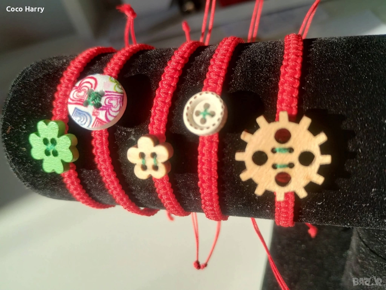 Комплект гривни,Копче за късмет, снимка 1