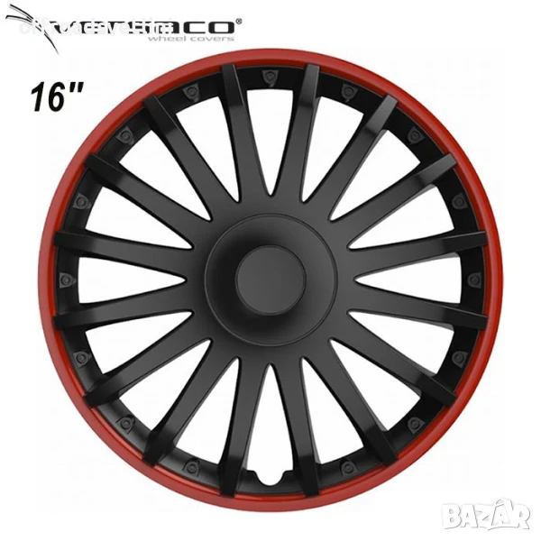 Versaco Slovakia Тасове за джанти 16'' Versaco Crystal RED Black Черни, снимка 1