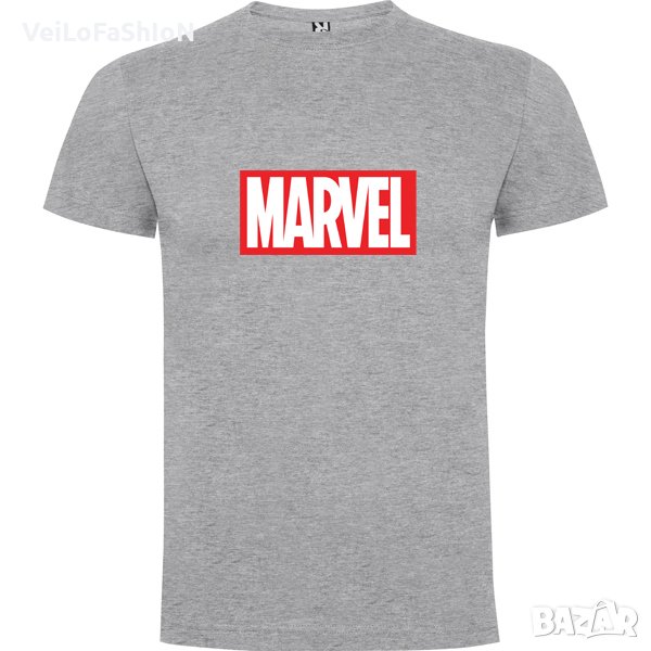 Нова мъжка тениска MARVEL в сив цвят, снимка 1