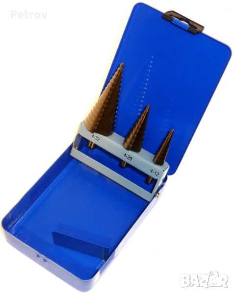 HSS-E-Co5 - GERMANY - ЧИСТО НОВ ВИСОКОКАЧЕСТВЕН Комплект Конусни Свредла от неръждаема (VA) стомана , снимка 1