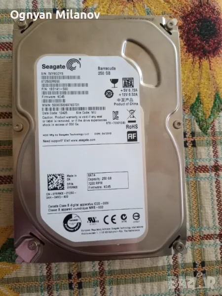 Твърд диск 250GB SEAGATE, снимка 1