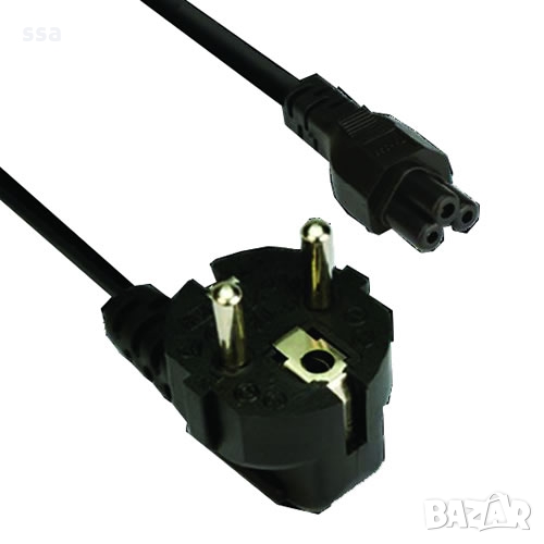 Захранващ Кабел за Адаптер за Лаптоп 3м VCom SS001355 3C*0.5mm2 Power Cable for Notebook, снимка 1