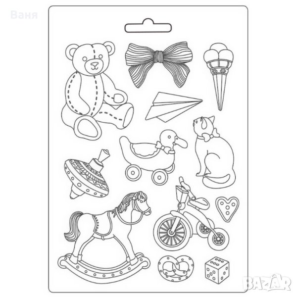 Молд  Stamperia- мечтани играчки, снимка 1