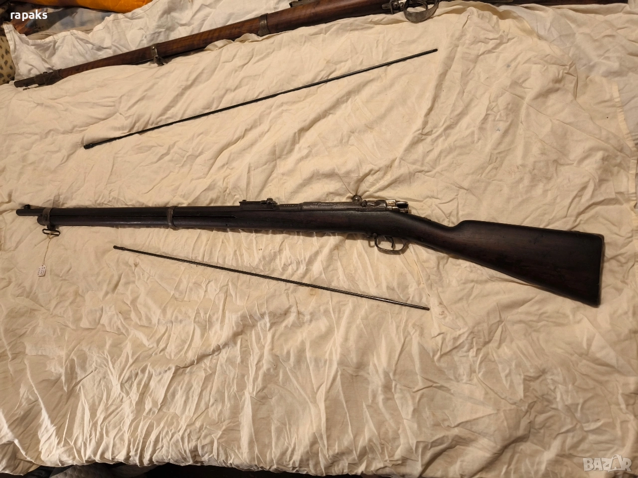 Турски тобуларна пушка, тобуларен Маузер 1880, не е карабина , снимка 1