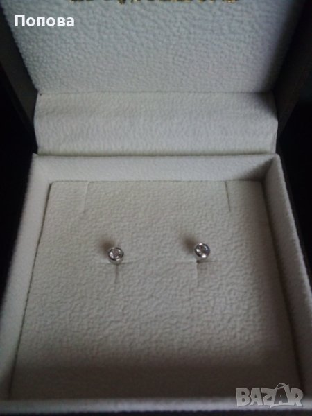 Златни обеци с диаманти, снимка 1