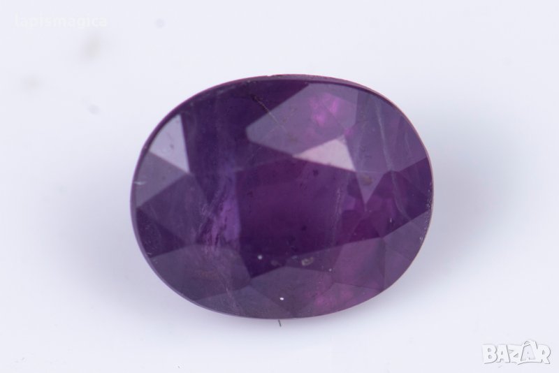 Виолетов сапфир 0.96ct само нагряван овален, снимка 1