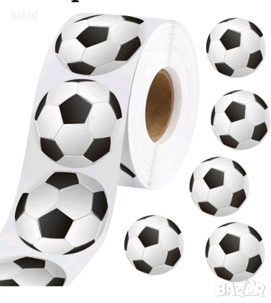 100 бр Футболна топка футбол самозалепващи лепенки стикери за ръчна изработка за подарък, снимка 1
