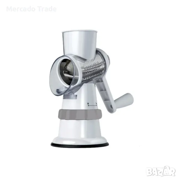 Мултифункционално ренде Mercado Trade, За храни, 3 приставки, Бял, снимка 1