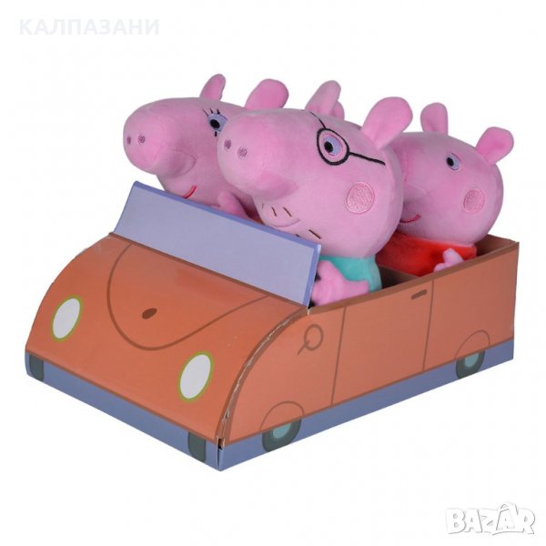 Peppa Pig Семейство плюшени герои в кола 109261006, снимка 1