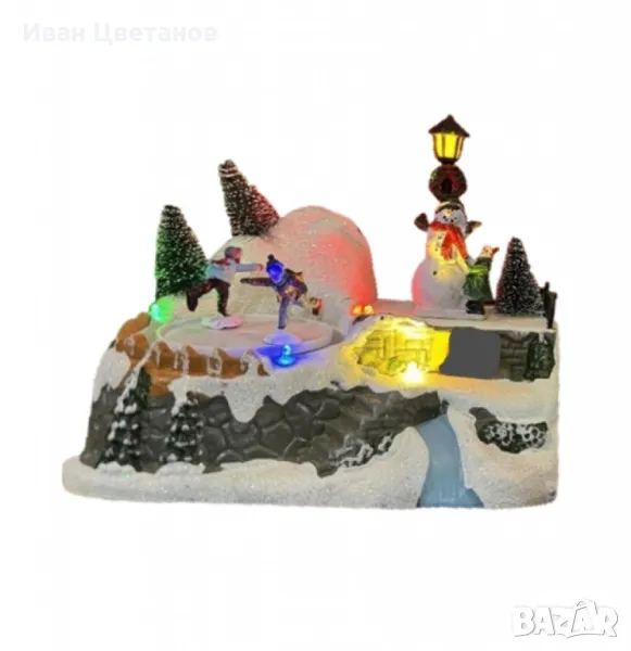 Светеща Коледна декорация с Дядо Коледа или Снежен човек – Празнична магия за вашия дом, снимка 1