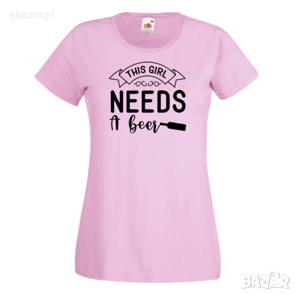 Дамска тениска This Girl Needs A Beer 2,Празник,Бира,Бирфест,Beerfest,Подарък,Изненада, снимка 1