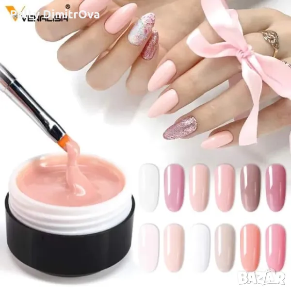 UV/LED камуфлажен гел за изграждане Venalisa - 15ml, снимка 1
