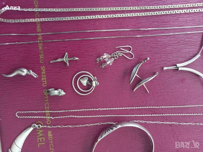 Сребърни верижки и висулки, обеци, снимка 1