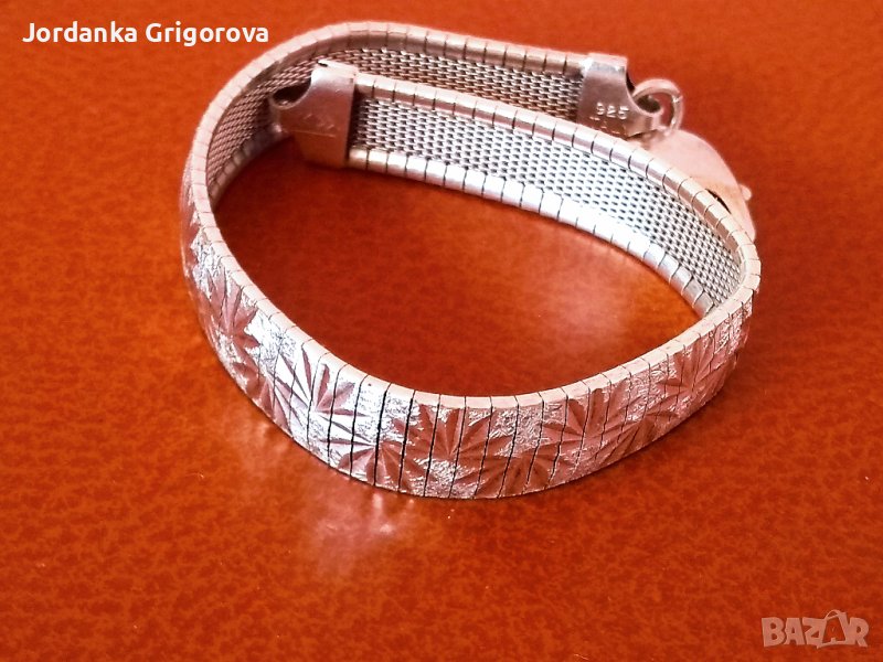Уникална сребърна гривна , снимка 1