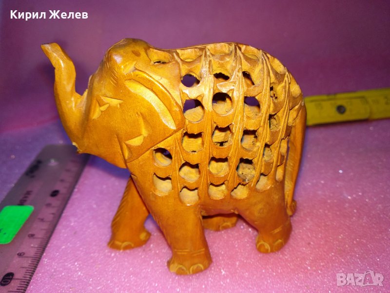 ДЪРВЕНО СЛОНЧЕ ФИНА ДЪРВОРЕЗБА МАЙСТОРСКА АЖУРНА РЪЧНА ИЗРАБОТКА ЧАЕНО ДЪРВО АЗИЯ 26567, снимка 1