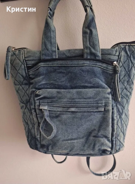 Дънкова дамска раница, снимка 1