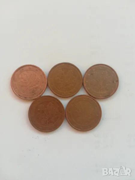 лот от 2 евро цент Германия 2002 г. букви A,D,F,G,J, снимка 1