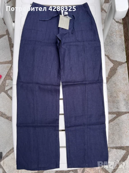 50% Намаление Дамски Ленен панталон 36, снимка 1
