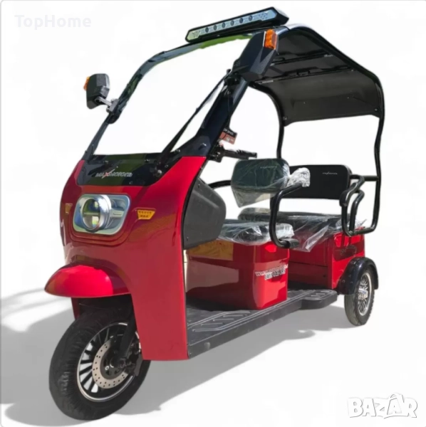  Електрическа Триколка С Покрив и камера за задно виждане, снимка 1