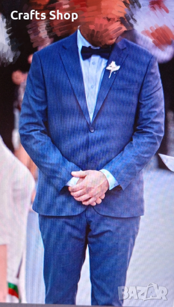 Мъжки костюм с тиранти XXL Andrews, снимка 1