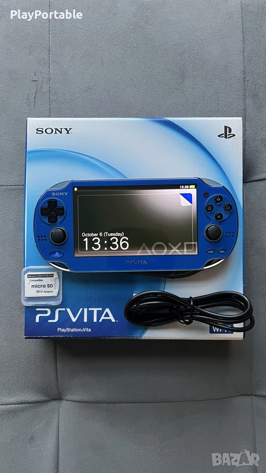 PS Vita PCH-1000 Sapphire Blue OLED Complete in Box, снимка 1