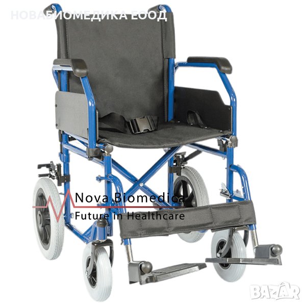 Инвалидна количка за транспорт – стеснена 41см., снимка 1