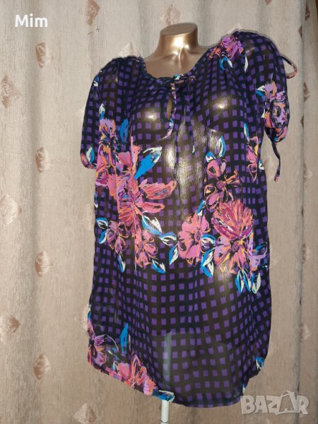 46 Дамски прозрачна блуза/ парео / на цветя , снимка 1