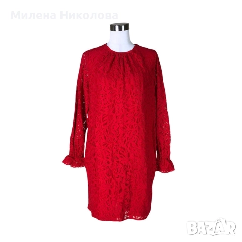 Червена рокля дантела