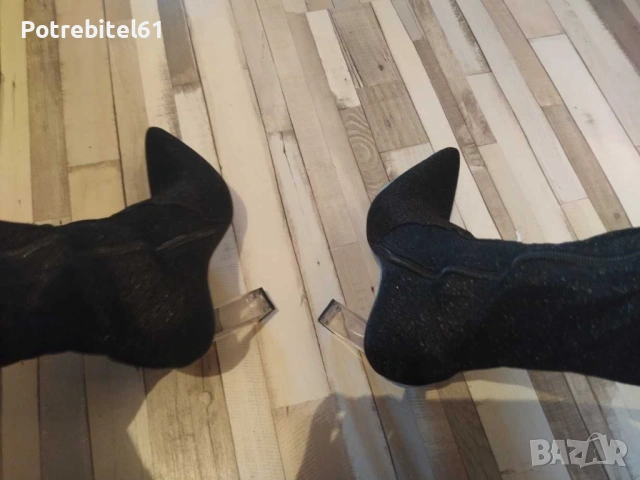 Нови високи ботуши с прозрачен ток на марката Stillo, снимка 5 - Дамски ботуши - 53175936