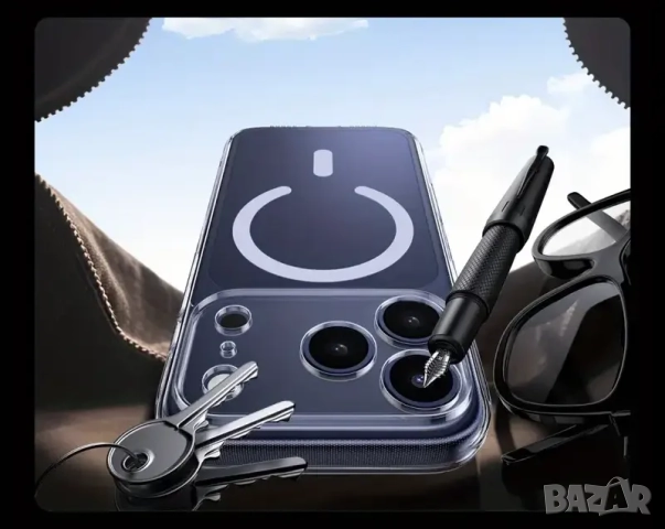 Прозрачен кейс за iPhone 17 Pro Max Удароустойчив - Безжично зареждане, снимка 3 - Калъфи, кейсове - 52231553
