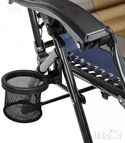 Накланящ се стол за дома и градината син, стол за къмпинг или плаж, снимка 5 - Столове - 38905287