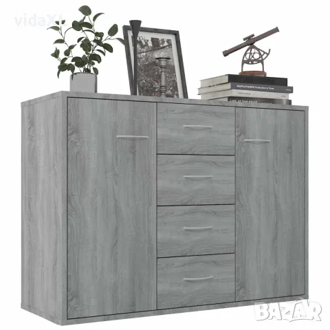 vidaXL Сайдборд, сив сонома, 88x30x65 см, инженерно дърво, снимка 3 - Бюфети - 56148043