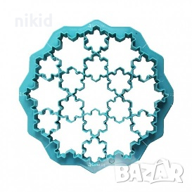 19 снежинки снежинка голяма пластмасова форма резец за сладки тесто фондан , снимка 4 - Форми - 36171070