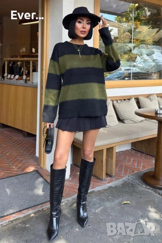 Дамски Пуловер Овърсайз, снимка 2 - Блузи с дълъг ръкав и пуловери - 52287998