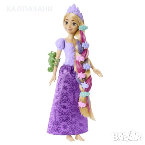 DISNEY PRINCESS Кукла Рапунцел с приказна коса HLW18, снимка 5 - Кукли - 41262859