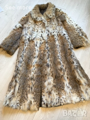 Meiko Fell екстравагантно палто косъм заек леопард принт, снимка 8 - Палта, манта - 53444950
