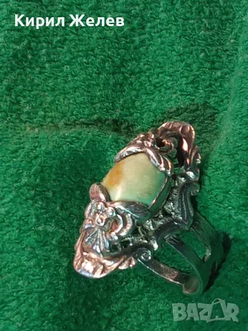 BERRAK 925 Регулируем АР НУВО СТИЛ СКЪПОЦЕНЕН СРЕБЪРЕН ПРЪСТЕН СРЕБРО 925 с ШЛИФОВАН УНАКИТ 49728, снимка 17 - Пръстени - 49346754