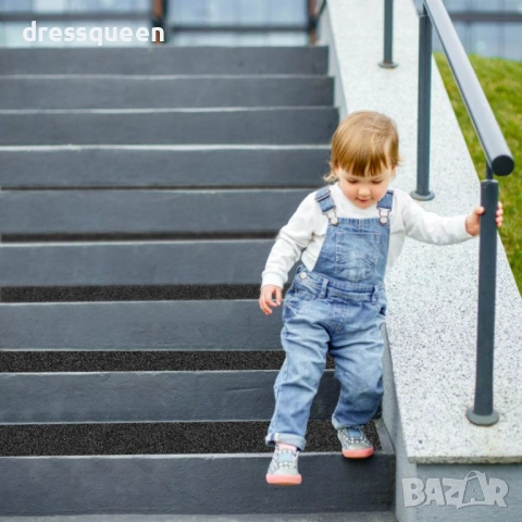 4856 Комплект противоплъзгащи ленти за стълби от алуминиев оксид (10х76 см), снимка 4 - Други стоки за дома - 53709504