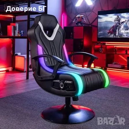Геймърски стол X-Rocker Junior 2.1 Audio Gaming Chair LED от Secretlab TITAN Evo.