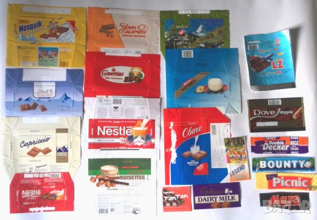 Стара колекция на опаковки от шоколади 100 броя, снимка 4 - Колекции - 41368003