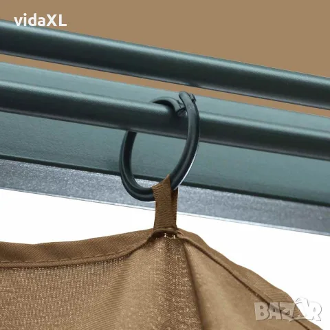 vidaXL Шатра със завеси, 400x300 см, таупе, алуминий, снимка 9 - Къмпинг мебели - 56146613