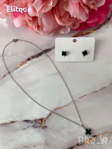 колие и обеци от неръждаема стомана , снимка 2 - Бижутерийни комплекти - 52854330