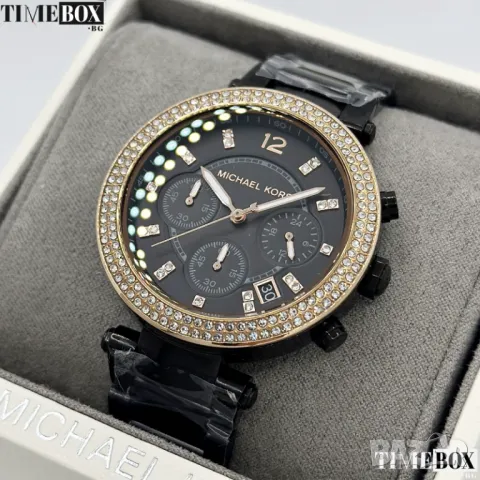 Michael Kors MK5885 Parker Chronograph Black, снимка 2 - Дамски - 49612344