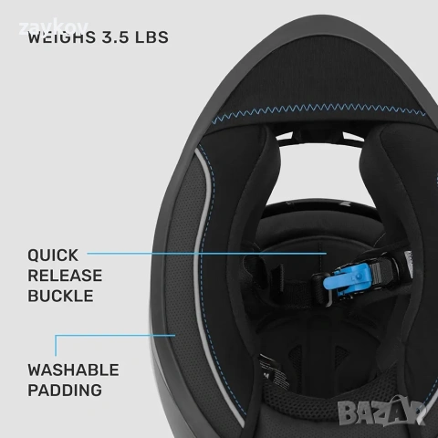 Westt Storm X Мотоциклетна каска с пълно лице за мъже и жени, каска размер М, снимка 6 - Аксесоари и консумативи - 53517131