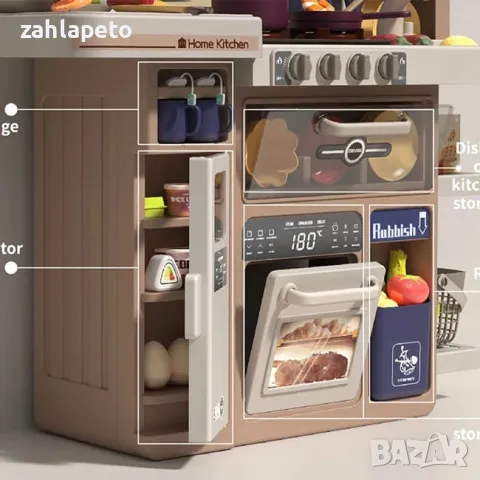 Висока мултифункционална кухня с пара 88ел., снимка 13 - Играчки за стая - 48246453