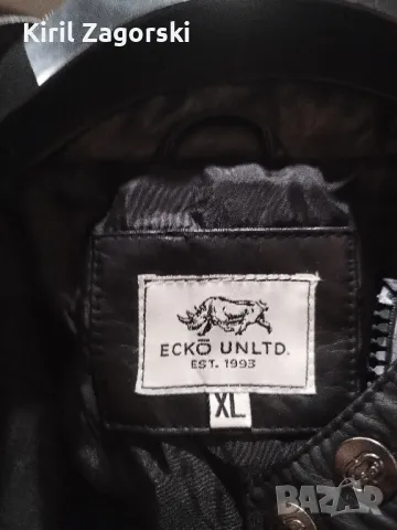 {PROMO} Мъжко кожено яке ECKO XL, снимка 4 - Якета - 48551018