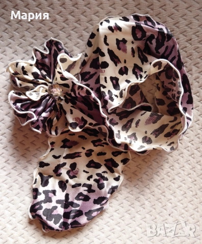 Шал с принт и цвете, снимка 3 - Шалове - 53493753