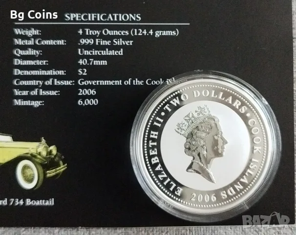 Сребро 1 OZ 2006 Коли 4 бр , снимка 2 - Нумизматика и бонистика - 56075785